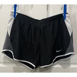 Nike Dri-Fit Womens Athletic Shorts Lined Sports Gym Workout Black Size L